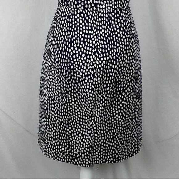 J Crew Black White Polka Dot Fitted 100% Cotton Career Office Dress NWOT Size 4 - Picture 7 of 15